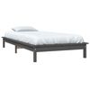 vidaXL Bed Frame without Mattress Grey 90x200 cm Solid Wood