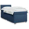 vidaXL Box Spring Bed with Mattress Blue 100x200 cm Fabric
