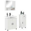 vidaXL Bathroom Furniture Set with Drawer 3 pcs High Gloss White