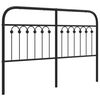 vidaXL Metal Headboard Black 135 cm