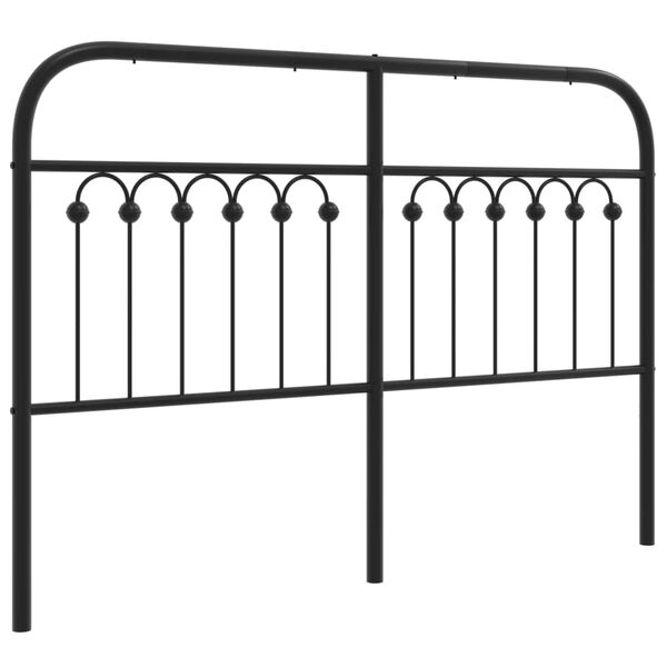 vidaXL Metal Headboard Black 135 cm