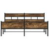 vidaXL Metal Bed Frame without Mattress Smoked Oak 180x200 cm Super King