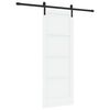 vidaXL Sliding Door 73.5 x 198.5 cm Engineered Wood White and Black