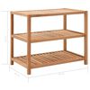 vidaXL Bathroom Shelf Solid Walnut Wood 65x40x55 cm