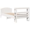 vidaXL Bed Frame without Mattress White 100x200 cm Solid Wood Pine