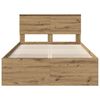 vidaXL Bed Frame Artisian Oak 120 x 190 cm Solid Pine Wood
