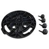 vidaXL Plant Trolleys with Wheels 5 pcs Diameter 30 cm Black 170 kg