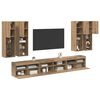 vidaXL TV Wall Cabinet Set 7 pcs Artisan Oak Engineered Wood