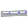 vidaXL TV Cabinet with LED Lights Grey Sonoma 195x35x40 cm