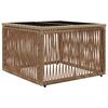 vidaXL Garden Table Beige and Black 55 x 55 x 37 cm