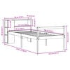 vidaXL Bookcase Bed without Mattress 90x190 cm Single Solid Wood Pine