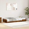 vidaXL Bed Frame with Headboard Smoked Oak 80 x 200 cm Engineered Wood