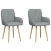 vidaXL Dining Chairs 2 pcs Fabric Light Grey 56.5 x 50 x 87.5 cm