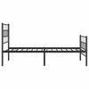 vidaXL Metal Bed Frame without Mattress with Footboard Black 100x200cm