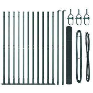 vidaXL Welded Wire Fence with Concrete Base 25 x 1.5 m Green Mesh