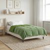vidaXL Winter Duvet Quilted Green 135 x 200 cm Microfiber