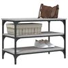 vidaXL Shoe Bench Grey Sonoma 70x38.5x49 cm Engineered Wood