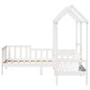 vidaXL Day Bed and Bench Set with Roof without Mattress White 80x200 cm
