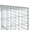 vidaXL Gabion Basket with Cover 600x100x150 cm Galvanised Iron
