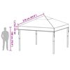 vidaXL Gazebo Cover Replacement Transparent 300 x 300 x 26 cm PVC
