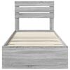 vidaXL Bed Frame with Drawer with Headboard Manual Engineered Wood