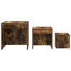 vidaXL Nesting Tables 3 pcs Smoked Oak Engineered Wood