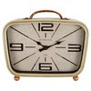 Gifts Amsterdam Desk Clock "Retro" Metal Brass and Cream 22x8x19cm