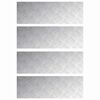 vidaXL Stair Tread Rectangular 4 pcs Silver 90 x 30 cm Aluminium