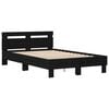 vidaXL Bed Frame with Headboard Black oak 120 x 190 cm Engineered wood