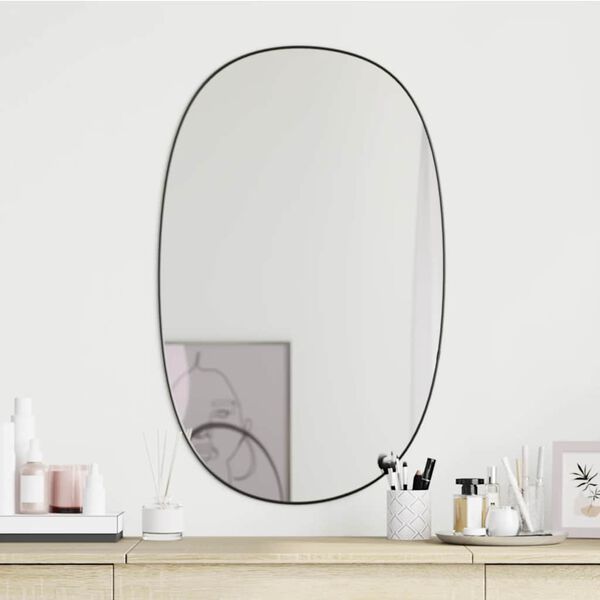 vidaXL Wall Mirror Black 80x50 cm