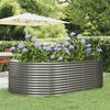 vidaXL Garden Raised Bed Grey 212x140x68 cm Galvanised Steel