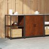 vidaXL Kitchen Storage Set with Shelf 2 pcs Rusty Weathering Steel