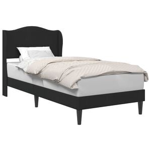 vidaXL Bed Frame with Headboard Black 90 x 190 cm Velvet