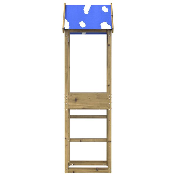 vidaXL Play Tower Brown 52.5 x 46.5 x 195 cm Solid Impregnated Wood