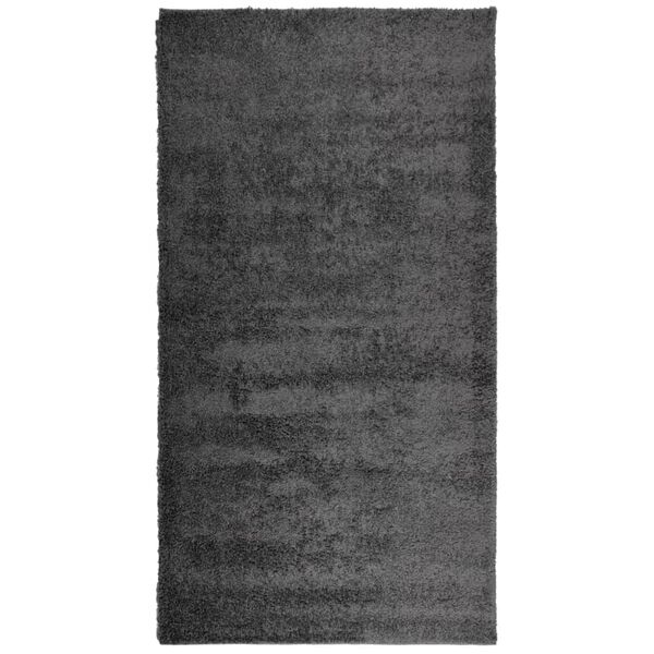vidaXL Shaggy Rug PAMPLONA High Pile Modern Anthracite 80x150 cm
