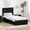 vidaXL Bed Frame with Headboard Black Oak 90 x 200 cm Engineered Wood