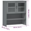 vidaXL Top for Highboard MOLDE Grey 90x35x100 cm Solid Wood Pine
