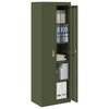 vidaXL Storage Cabinet with Storage 2 pcs Olive Green 60 x 40 x180 cm
