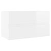 vidaXL Bathroom Furniture Set High Gloss White Engineered Wood