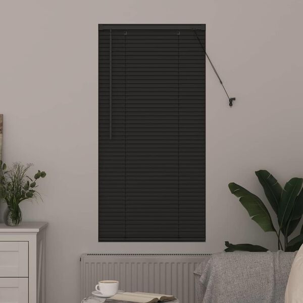 vidaXL Window Blind with Curtains Manual Dark grey Aluminium