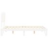 vidaXL Bed Frame without Mattress White Double Solid Wood Pine