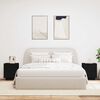 vidaXL Bedside Cabinets with LED Lights 2 pcs Black Engineered Wood