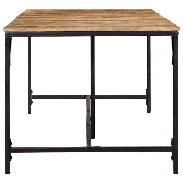 vidaXL Dining Table 220x90x75 cm Solid Wood Rough Mango