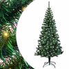 vidaXL Artificial Pre-lit Christmas Tree Green 120 cm PVC and Metal