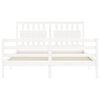 vidaXL Bed Frame without Mattress White 160x200 cm Solid Wood