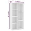 vidaXL Book Cabinet White 50x25x106 cm Engineered Wood