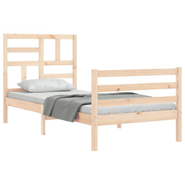 vidaXL Bed Frame without Mattress 100x200 cm Solid Wood