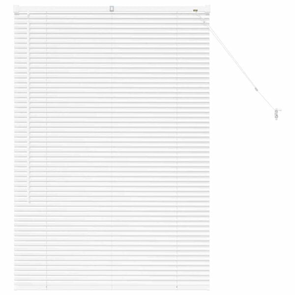 vidaXL Window Blind with Curtains Manual White Aluminium
