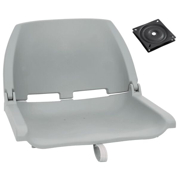vidaXL 2 Piece Foldable Boat Seat Set Grey