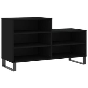 vidaXL Shoe Cabinet Black 102x36x60 cm Engineered Wood